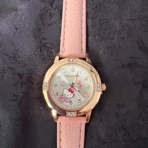 Sanrio Hello Kitty Blush Pink Strap Quartz Watch | Rose Gold Tone 30mm Kawaii